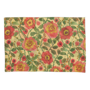 Funda De Cojín Acuarela floral retro: elegancia inmadura