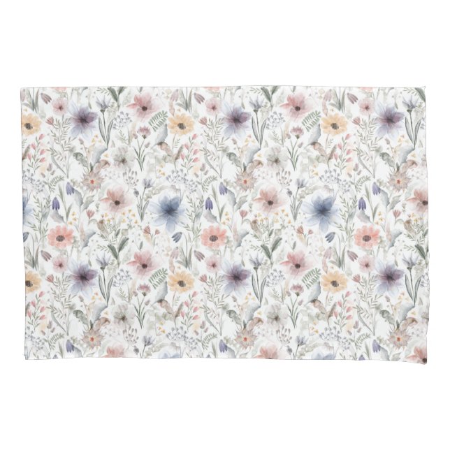 Funda De Cojín Acuarela floral Styl Botánica (Anverso)