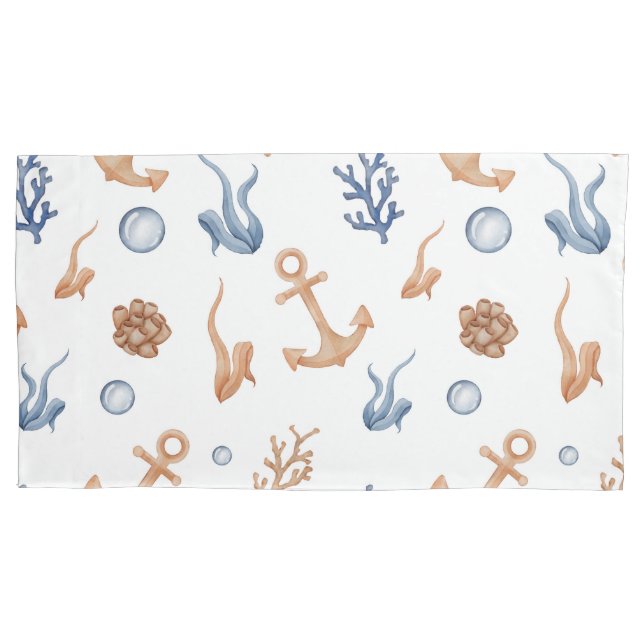 Funda De Cojín Acuarela oceánica (Anverso)