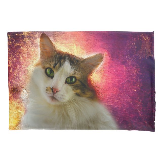 Funda De Cojín Adorable Cute Calico Cat (Anverso)