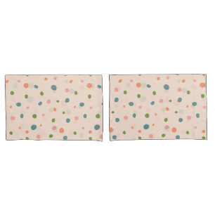 Funda De Cojín Adorable y lindo polka puntos modernos azul rosa v
