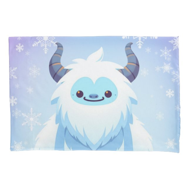 Funda De Cojín Adorable yeti de Navidad/invierno (Anverso)