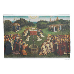 Funda De Cojín Adoración del Cordero por Jan van Eyck