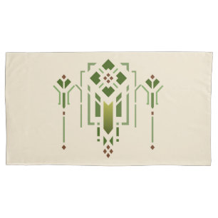 Funda De Cojín Adorno adoptivo de la plantilla de la pradera de