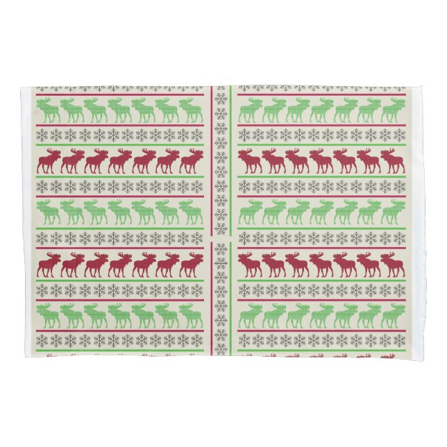 FUNDA DE COJÍN ADORNOS DE NAVIDAD RENOS (Anverso)