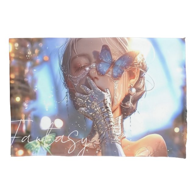 Funda De Cojín Aesthetic / Dark Fantasy Girl (Anverso)