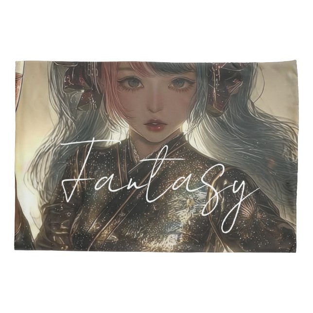 Funda De Cojín Aesthetic / Dark Fantasy Girl (Reverso)