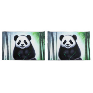 Funda De Cojín Agradable, Cuidadoso Oso Panda
