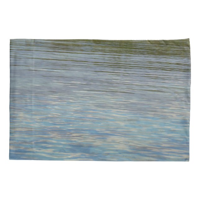 Funda De Cojín Agua de la laguna del manglar Azul del Caribe (Reverso)