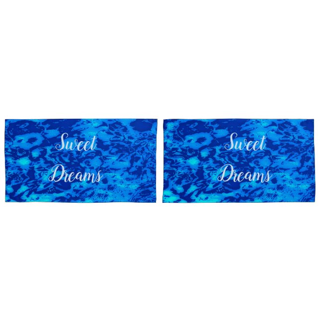 Funda De Cojín Agua dulce Personalizar profunda de la Marina (Anverso - Set)