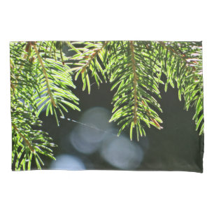 Funda De Cojín Agujas de pino con bokeh