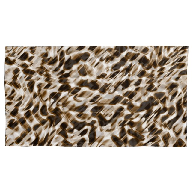 Funda De Cojín Agujeros torcidos marrones en movimiento, oscuros  (Anverso-izquierdo)