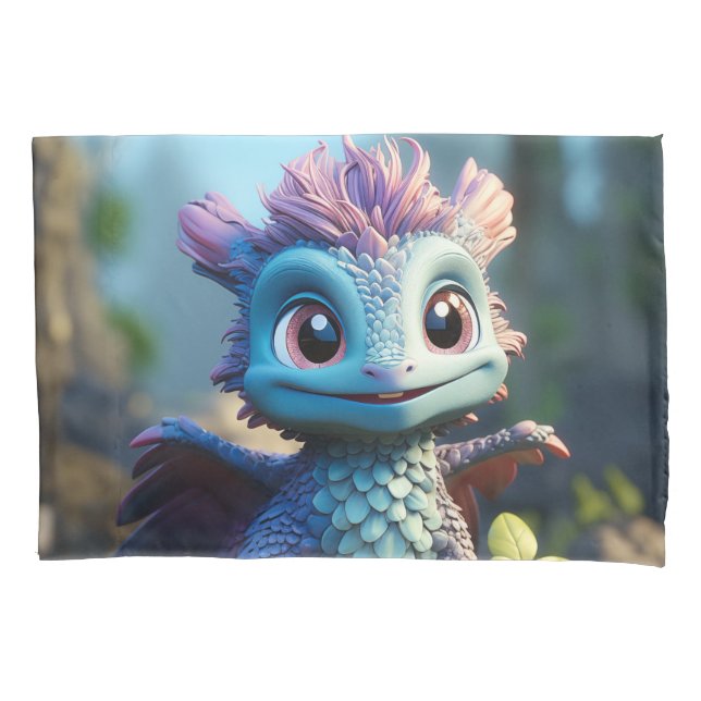 Funda De Cojín Aiden, un caprichoso dragón (Anverso)