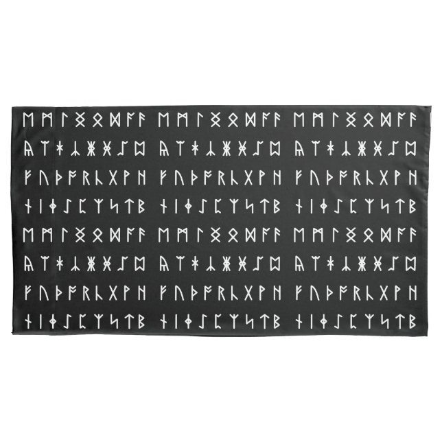 Funda De Cojín Alfabeto rúdico [Futhorc] (Anverso-izquierdo)