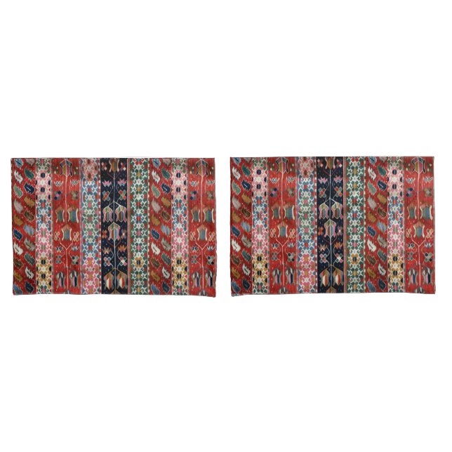 Funda De Cojín Alfombra turca kilim antigua colorida persa (Anverso - Set)