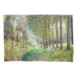 Funda De Cojín Alfred Sisley - Descansa a lo largo del Stream