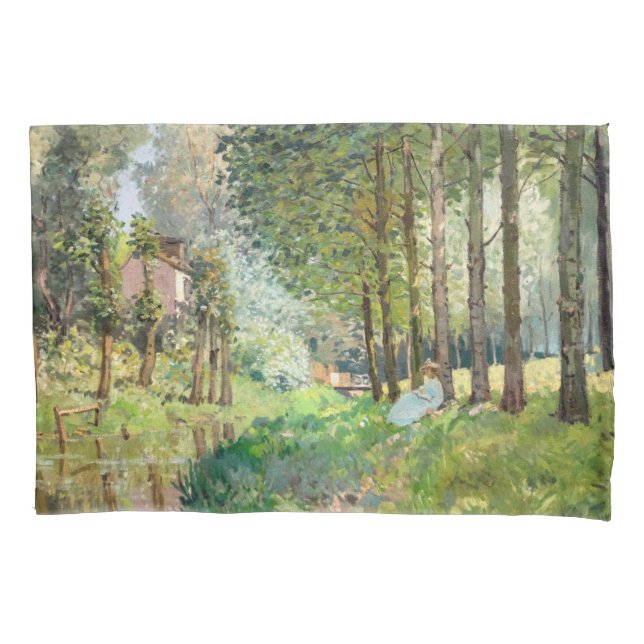 Funda De Cojín Alfred Sisley - Descansa a lo largo del Stream (Anverso)