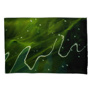 Funda De Cojín Algae verde y cccn acuático