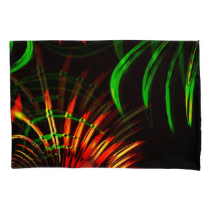 Funda De Cojín Algunas hojas de hierba, colores de fuego en 'péta