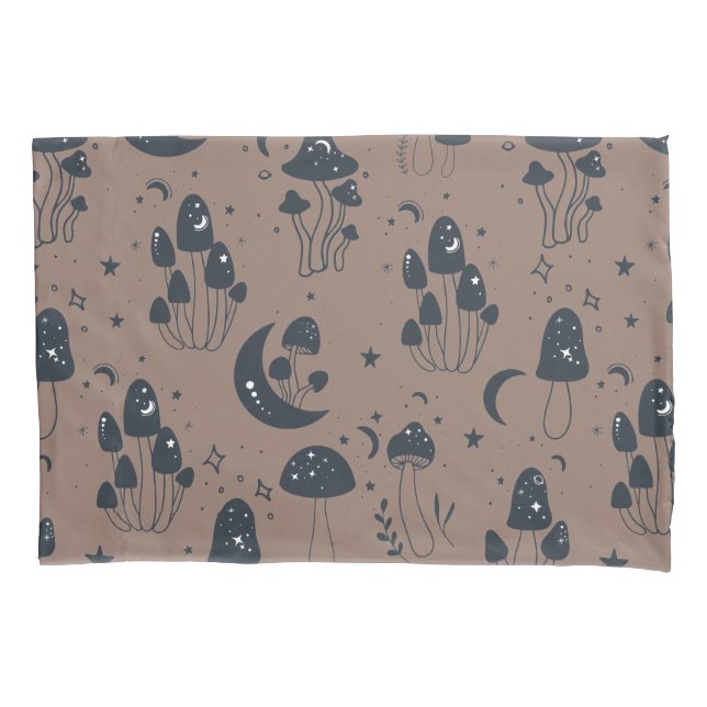 Funda De Cojín Almohada de hongos y luna (Anverso-izquierdo)