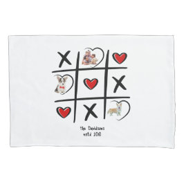Funda De Cojín Almohada de la familia Tic-Tac-Toe con fotos