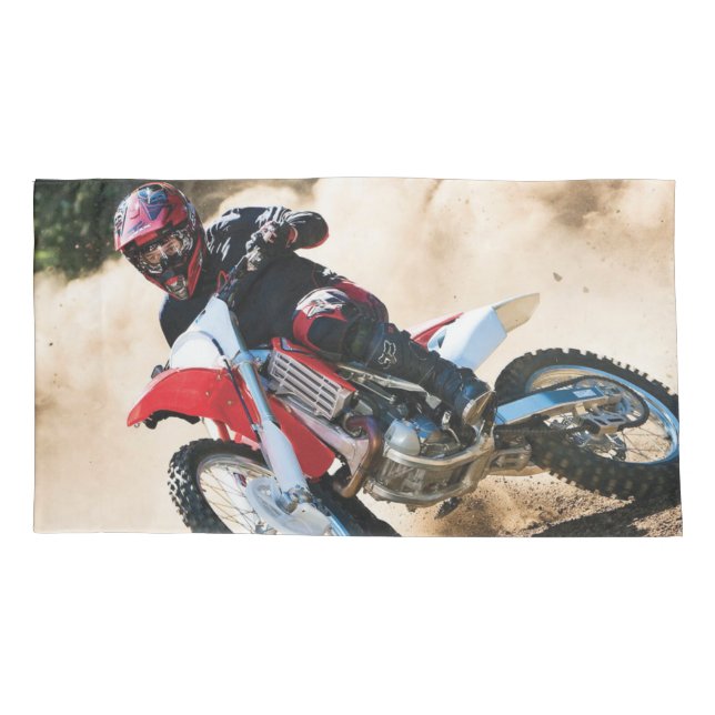 Funda De Cojín almohada de lanzamiento de motocross (Reverso)