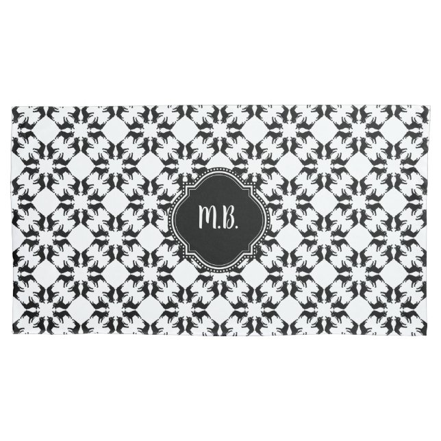 Funda De Cojín almohada moderna de bulldog francés (Anverso)