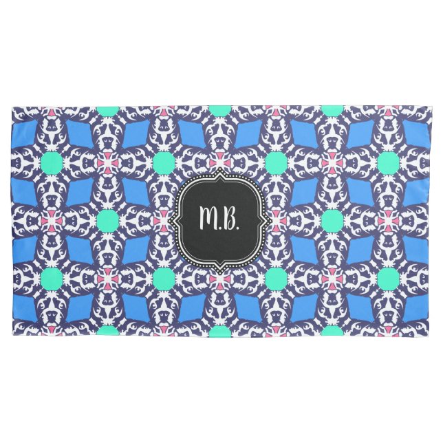 Funda De Cojín almohada moderna de bulldog francés (Anverso)