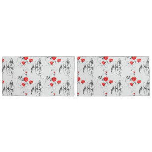 Funda De Cojín Almohadas barrocas de caballos