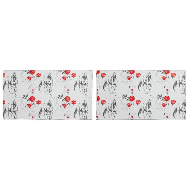 Funda De Cojín Almohadas barrocas de caballos (Anverso - Set)