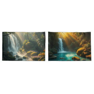 Funda De Cojín Almohadas con una cascada tranquilizadora