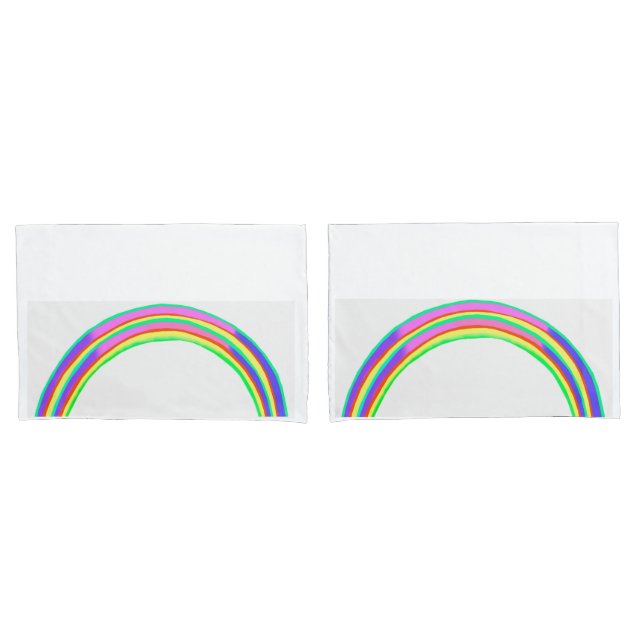Funda De Cojín Almohadas estándar arcoiris, 1 par (Anverso - Set)