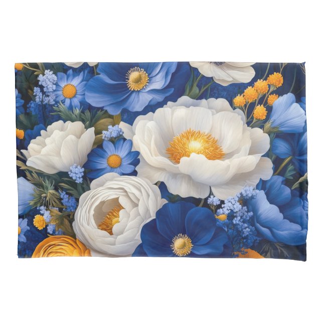 Funda De Cojín Almohadillas de la pareja estándar floral (Anverso-izquierdo)