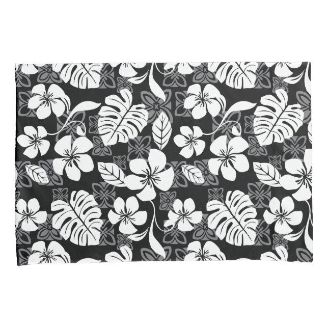 FUNDA DE COJÍN ALOHA FRIDAY (NEGRO/GRIS) (Anverso-Derecho)