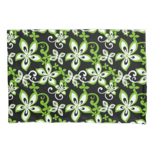 FUNDA DE COJÍN ALOHA HAWAII (NEGRO/LIME)