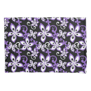 FUNDA DE COJÍN ALOHA HAWAII (NEGRO/PURPLE)