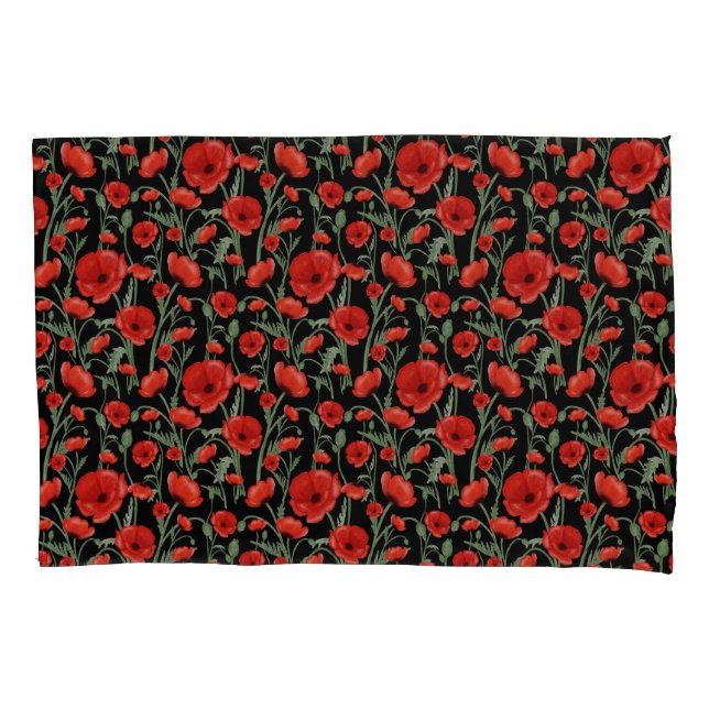 Funda De Cojín Amapola Roja (Anverso)