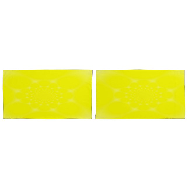 Funda De Cojín Amarillo Brillante (Anverso - Set)