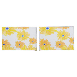 Funda De Cojín Amarillo floral de verano 