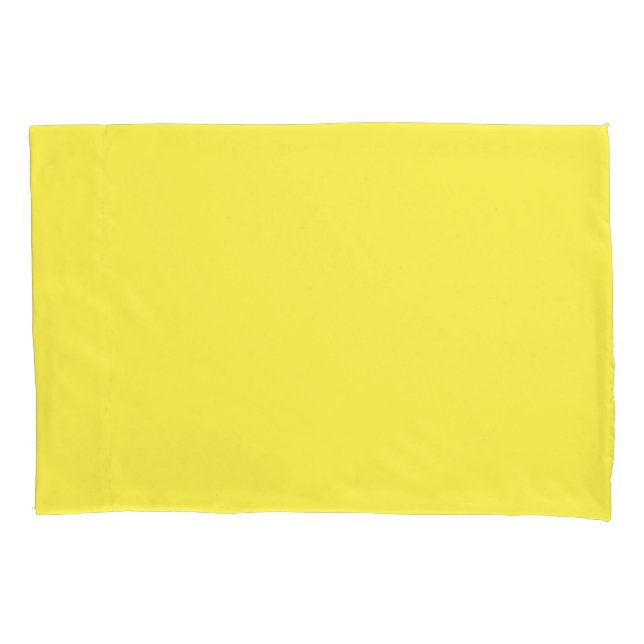 Funda De Cojín Amarillo limón clásico (Anverso)