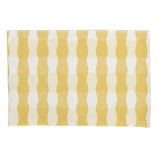 Funda De Cojín Amarillo y Blanco Acogedor