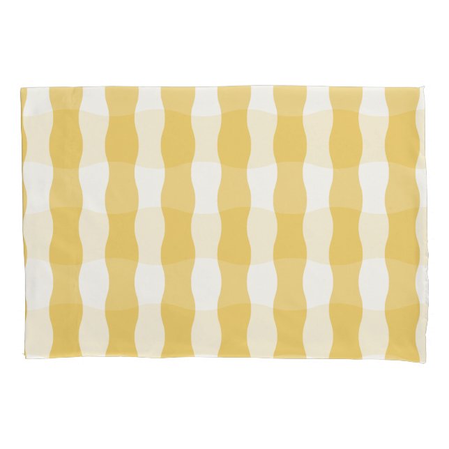 Funda De Cojín Amarillo y Blanco Acogedor (Anverso)