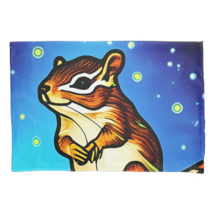 Funda De Cojín Amigo de Chipmunk, malhumorado y juguetón