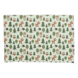 Funda De Cojín Amigos del bosque natural Bebés Animales Árboles
