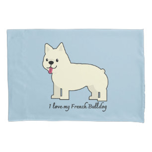 Funda De Cojín Amo a mi Bulldog Francés