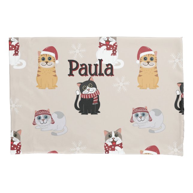 Funda De Cojín Amo a mis gatos (Anverso)