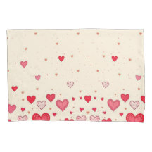 Amor, Corazones, San Valentín, Boda - Pillowcase