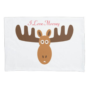Funda De Cojín Amor Moosey_whimsical y humorous2 de Head_I de los