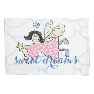 Funda De Cojín Ángel de los sueños dulces en rosa