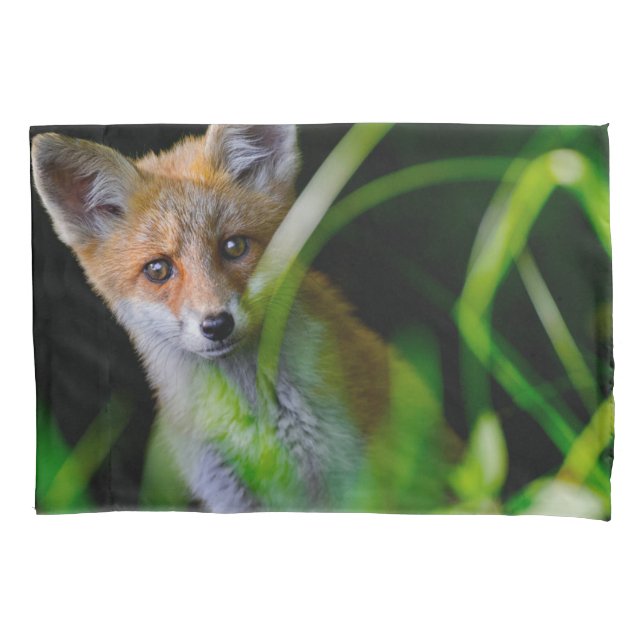 Funda De Cojín Animales de bebé más afectados | Baby Red Fox (Anverso)
